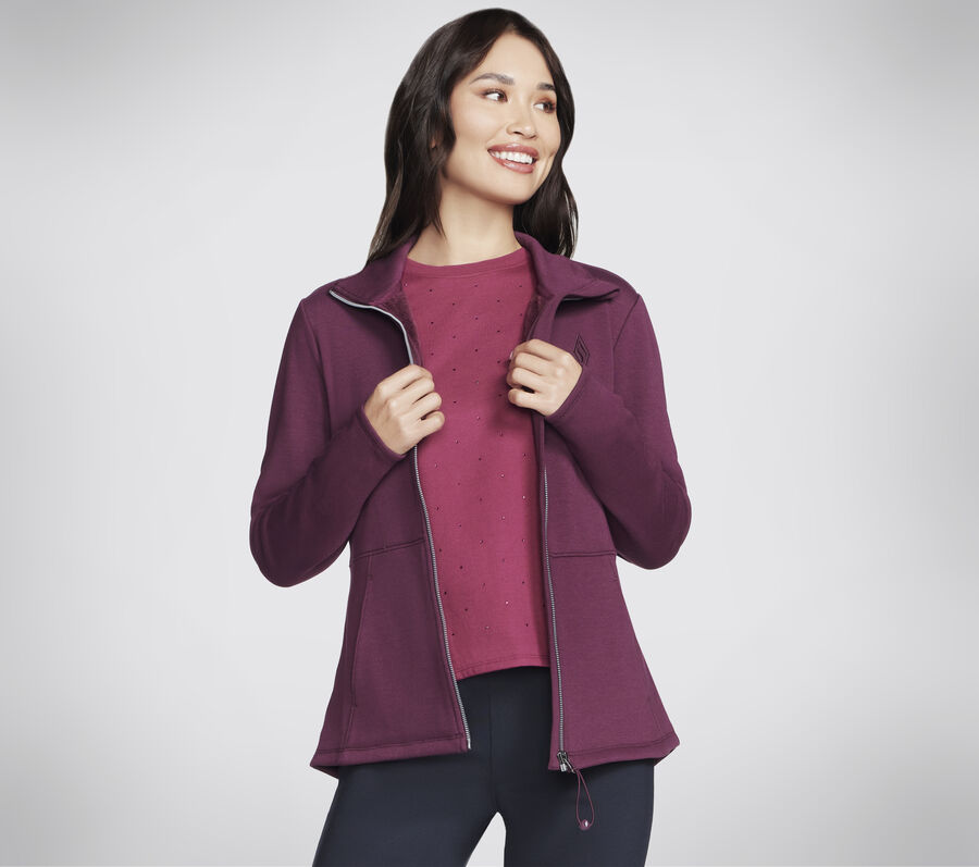 GO SNUGGLE Jacket, BURGUNDY / PINK, largeimage number 0