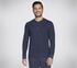 GO KNIT Waffle Henley, GRAU / BLAU, swatch