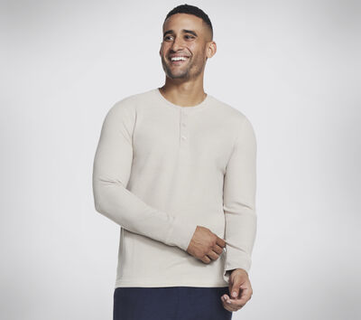 GO KNIT Waffle Henley