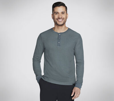 GO KNIT Waffle Henley