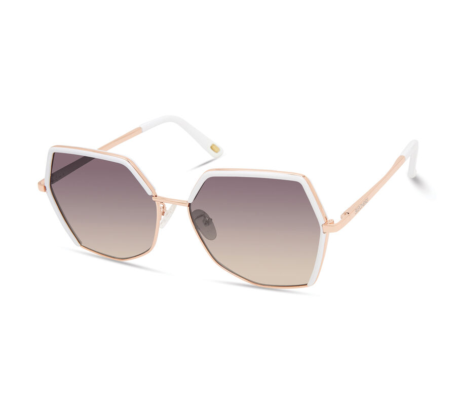 Semi-Rimless Geometric Sunglasses, WEISS, largeimage number 0