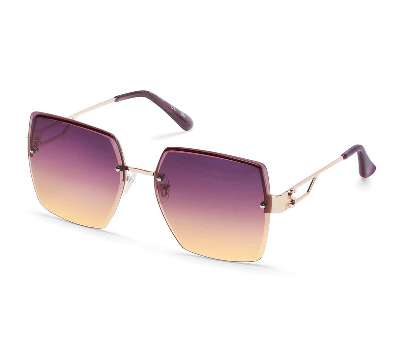 Oversized Rimless Square Sunglasses, ROSEGOLD, largeimage number 0