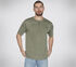 GOKNIT Pique Short Sleeve Henley, LIGHT GRAY / GREEN, swatch