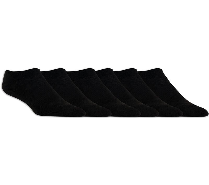 6 Pack Half Terry Invisible Socks, SCHWARZ, largeimage number 0