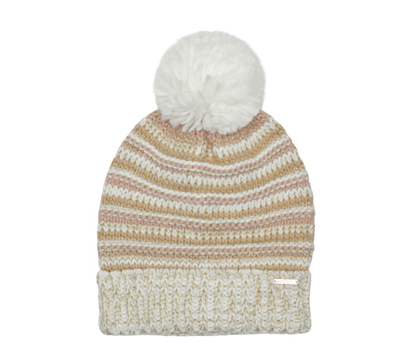 Textured Stripe Chunk Beanie, NATUR, largeimage number 0