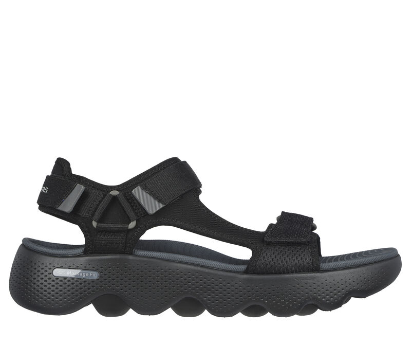 GO WALK Massage Fit Sandal, SCHWARZ / GRAU, largeimage number 0