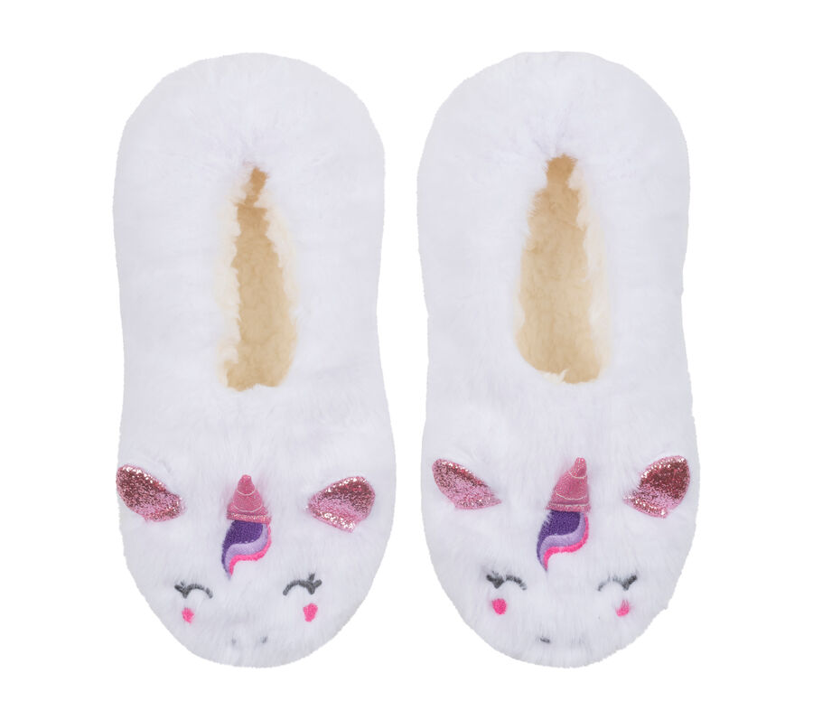 Plush Unicorn Slipper Socks - 1 Pack, WEISS, largeimage number 0