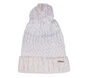 Slub Knit Ivory Pom-Pom Beanie, OFF WEISS, large image number 0