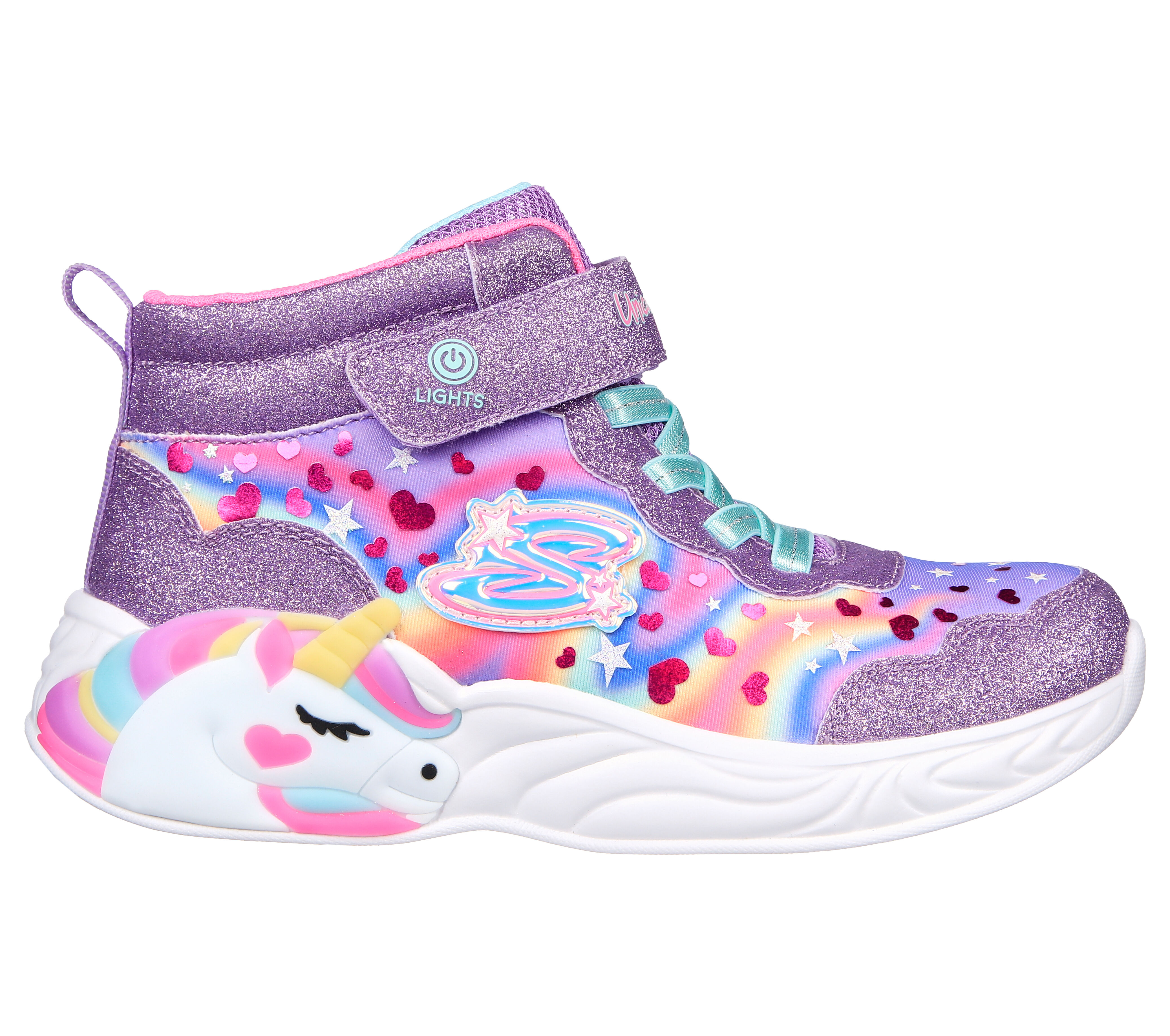 Skechers light discount up unicorn shoes