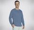 SKECH-BREEZE Slub L/S Henley, BLUE  /  GRAY, swatch