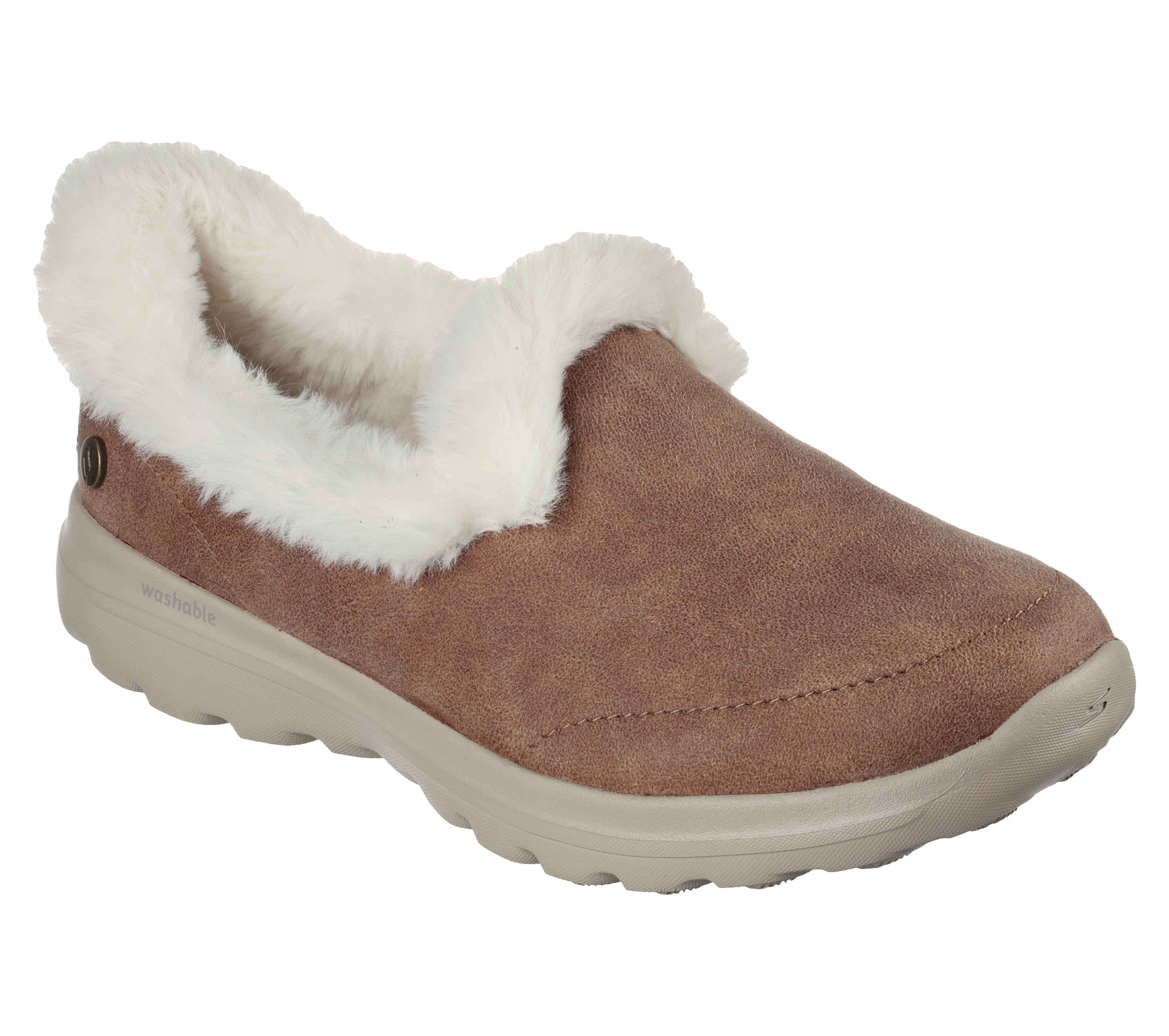 Skechers go walk outlet faux fur